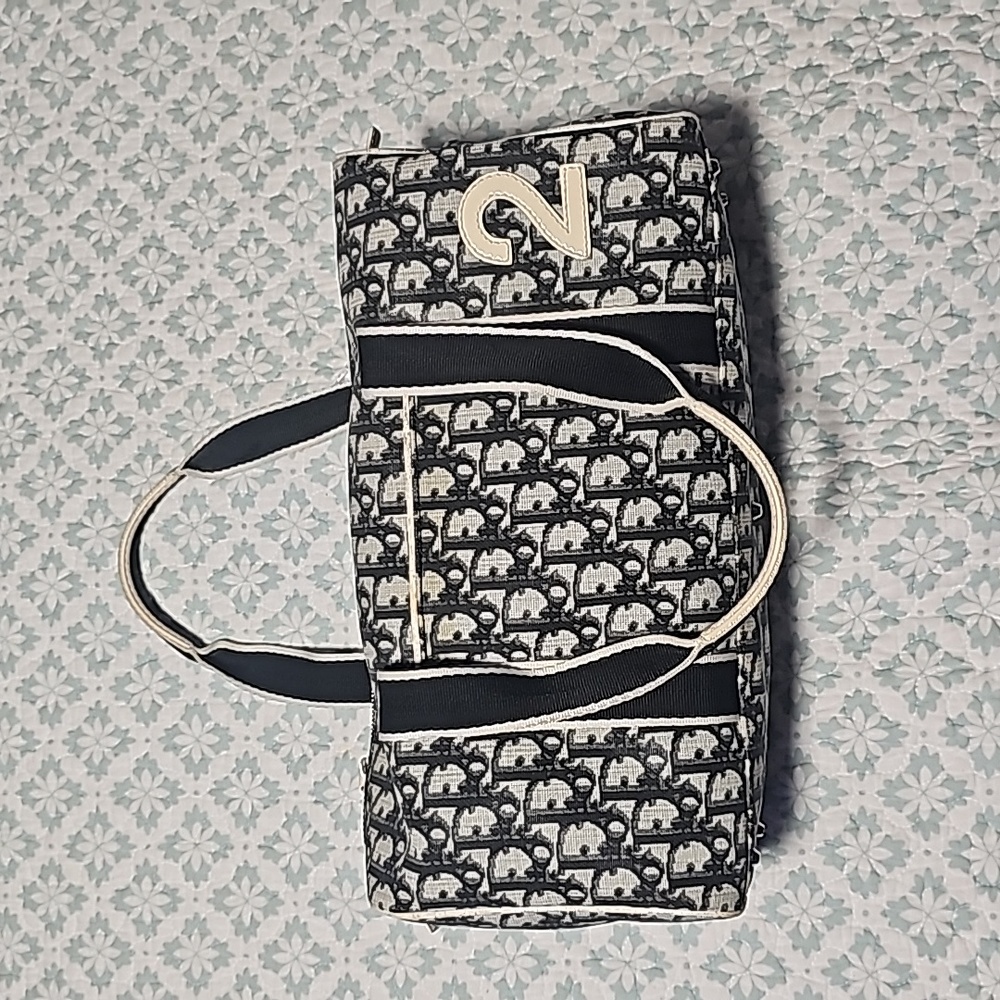 Christian Dior Trotter Canvas Boston Bag